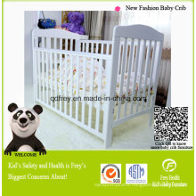 European Style White Pine Wood Furniture of Cot